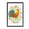 Stupell Industries Rooster with Butterflies Border Floating Frame Design by Hannah Moren